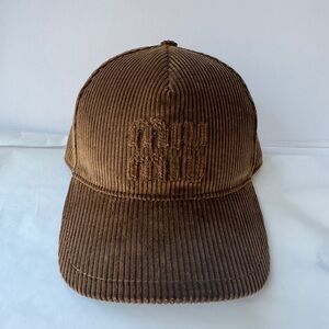 Miu miu Corduroy Baseball Cap